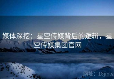 媒体深挖：星空传媒背后的逻辑，星空传媒集团官网
