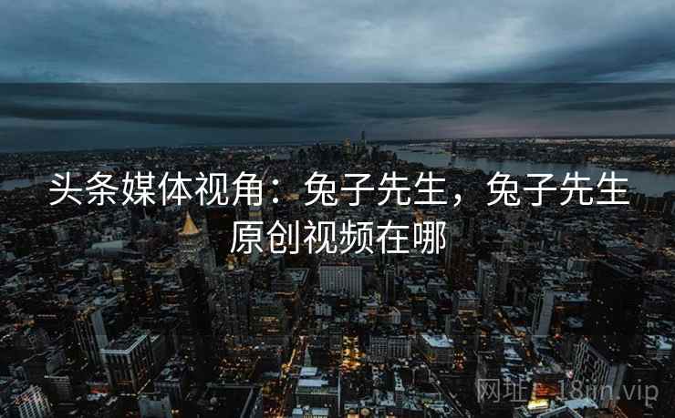 头条媒体视角：兔子先生，兔子先生原创视频在哪